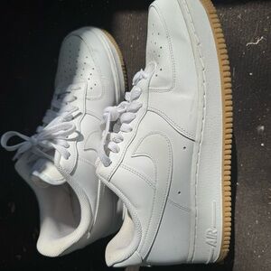 White Sneakers with Gum Sole